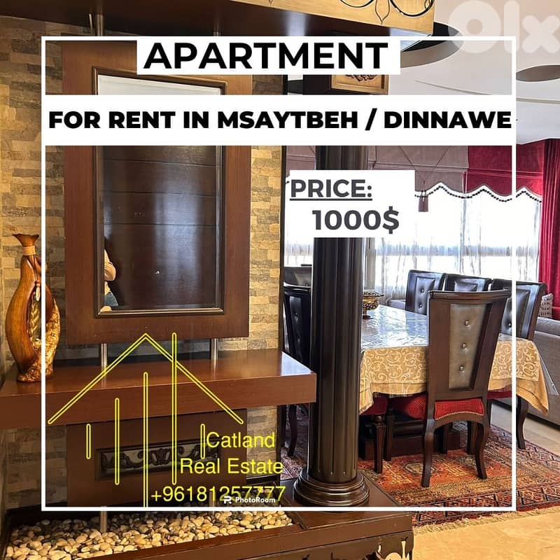 2Bedroom apart for rent in Beirut Msaytbeh/Dinnawe 1000$ semi furnishe 0