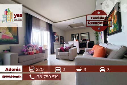 Adonis 220m2 | Furnished Apartment | Rent | Quiety Street | JA/EL