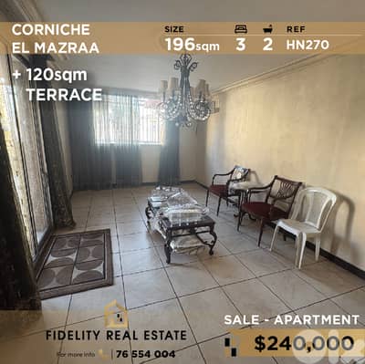 Apartment for sale Corniche El Mazraa HN270 شقة للبيع كورنيش المزرعة،