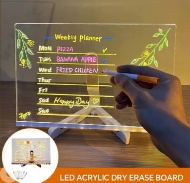 LED Drawing Board + Neon Markers & Stand 1