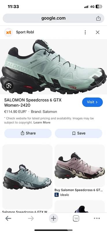 salamon hiking & running shoes 1
