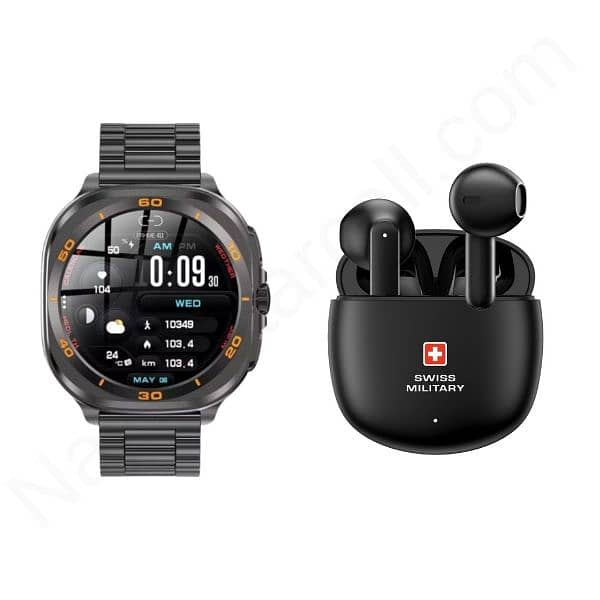Swiss Military Pack Dom 7 Smartwatch + Victor 6 Earbuds 0