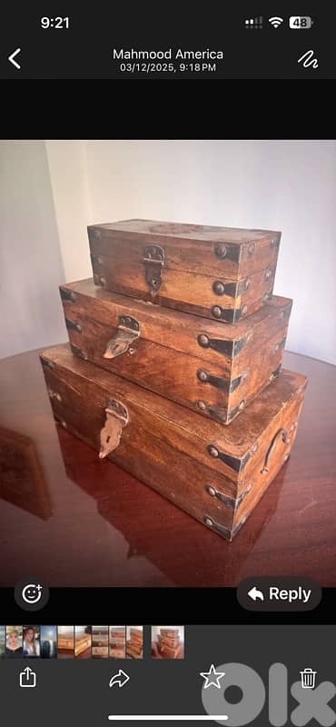 vintage wooden boxes