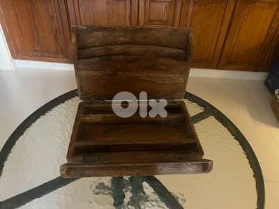 wooden antique box  hving a rustic latch