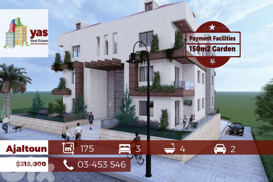 Ajaltoun 175m2 | 150m2 Garden | View | High End | Pyt Facilities | GA 0