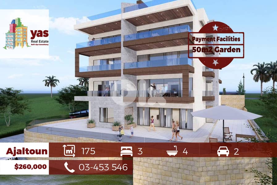 Ajaltoun 175m2 | 50m2 Garden/Terrace | View| Payment Facilities | GA 0