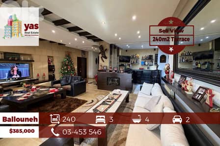 Ballouneh 240m2 | 240m2 Terrace | Sea View | Prime location | GA