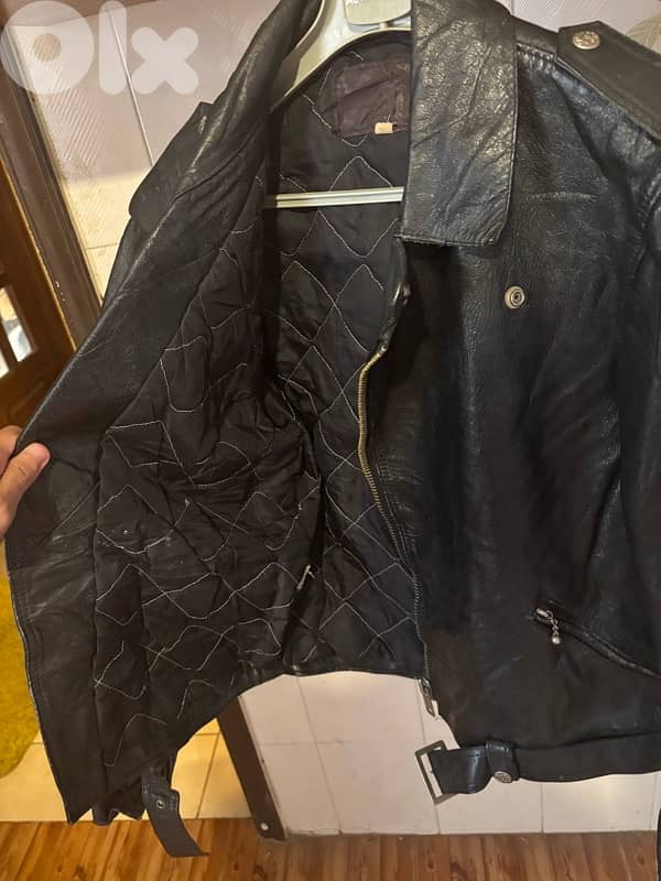 Vintage STAGG leather biker jacket 2