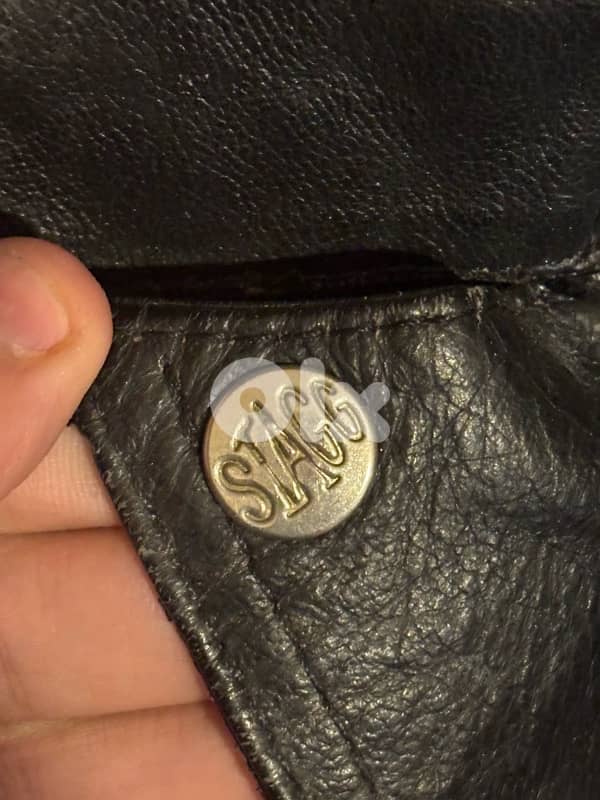 Vintage STAGG leather biker jacket 4