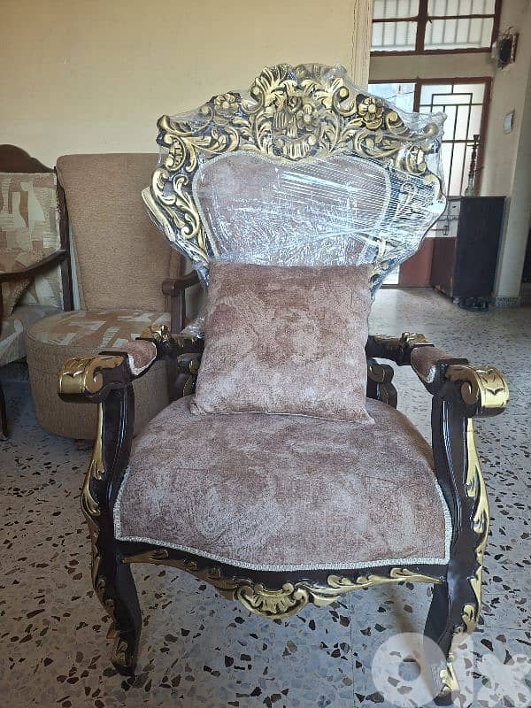 صالون ستيل مصري حفر يد جديد غير مستعمل ٩ قطع 0