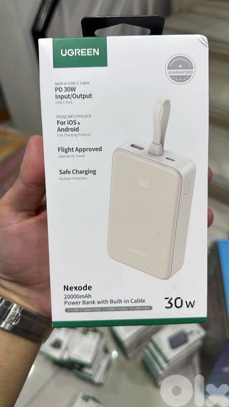 Ugreen nexode 20k 30w power bank with built in cable 45207 0