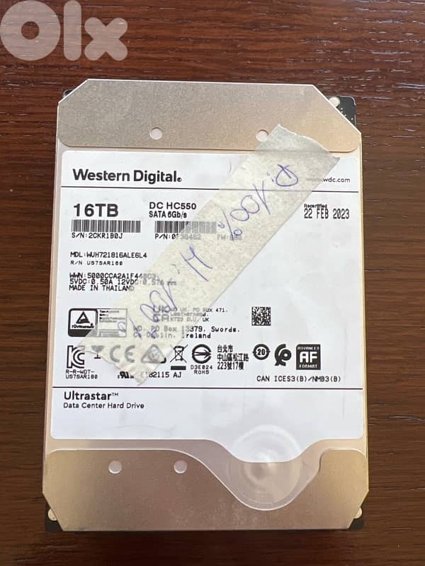Western Digital Ultrastar DC HC550 – 16TB HDD 0