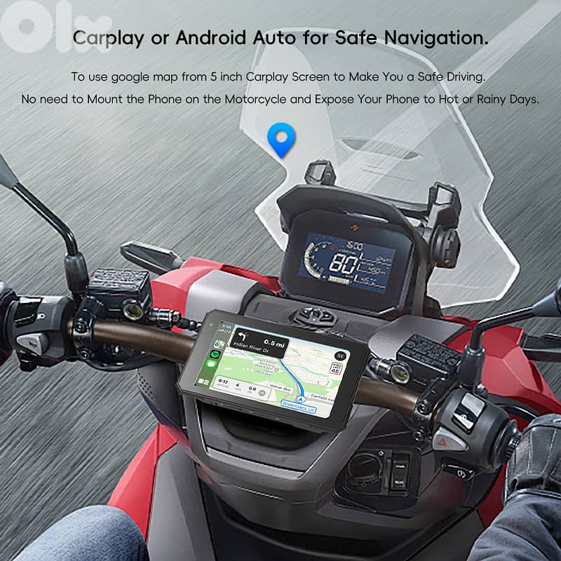 Motorcycle Carplay/Android Auto Screen 1