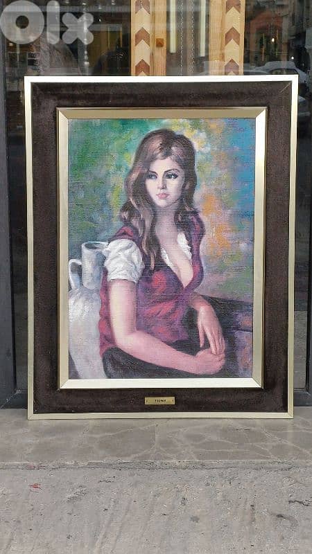 لوحة رسم زيتي اوروبية 0