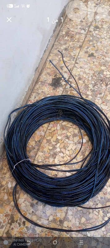كبل المنيوم مجوز قطعتين 120متر تقريبن16ميلي سعرو 50$موجود بلغازيه