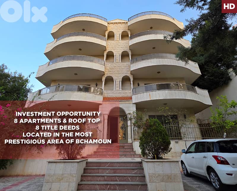 8 apartments & roof top , 8 title deeds - Bchamoun REF#HD129739 0