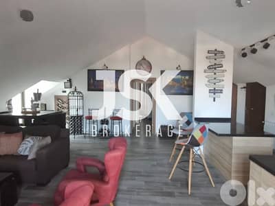 L19857 - Furnished Roof With Open View And Terrace For Rent in Bikfaya