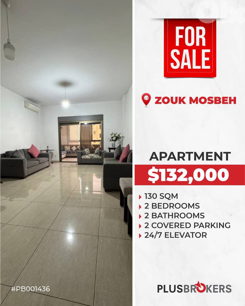 Apartment for Sale in Zouk Mosbeh near NDU 0