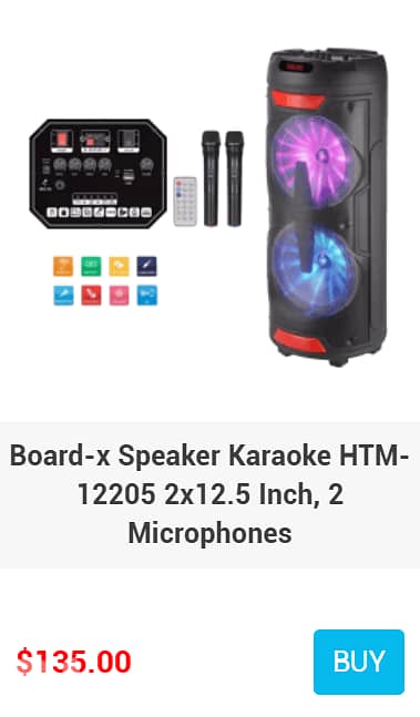 BOARD-X KARAOKE SPEAKER WITH MICROPHONES