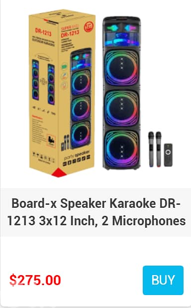 BOARD-X KARAOKE SPEAKER WITH MICROPHONES 5