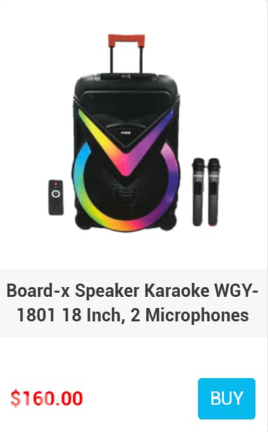 BOARD-X KARAOKE SPEAKER WITH MICROPHONES 6