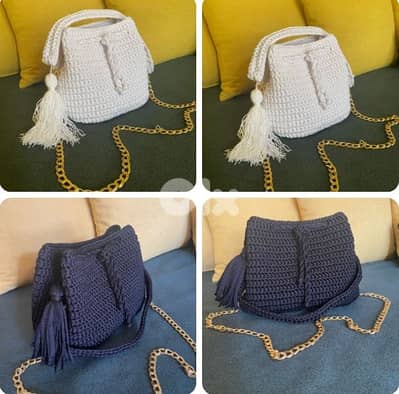 hand made crochet bag strong silk quality