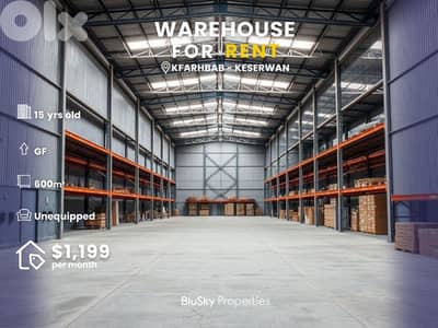Warehouse For RENT In Kfarhbab مستودع للإيجار #CA