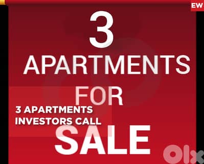 Investor Opportunity – 3 Apartments for Sale, zouk mikael REF#EW128686
