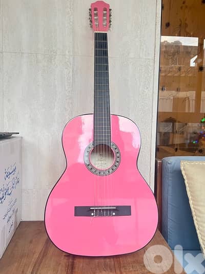 pink classical guitar