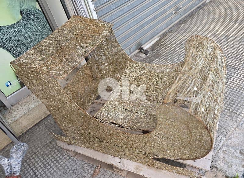 christmas decoration snowman and santa claus car 2