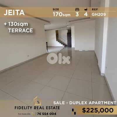 Apartment duplex for sale in Jeita GH209 شقة دوبلكس للبيع في جعيتا
