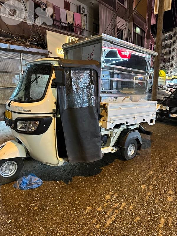 توك توك مجهّز للمشاريع جديد ممشى  صفر 400km– كابين ستانلس + واجهة زجاج 3