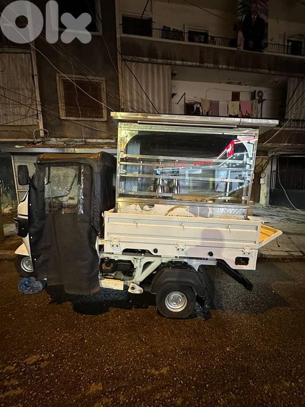 توك توك مجهّز للمشاريع جديد ممشى  صفر 400km– كابين ستانلس + واجهة زجاج 5