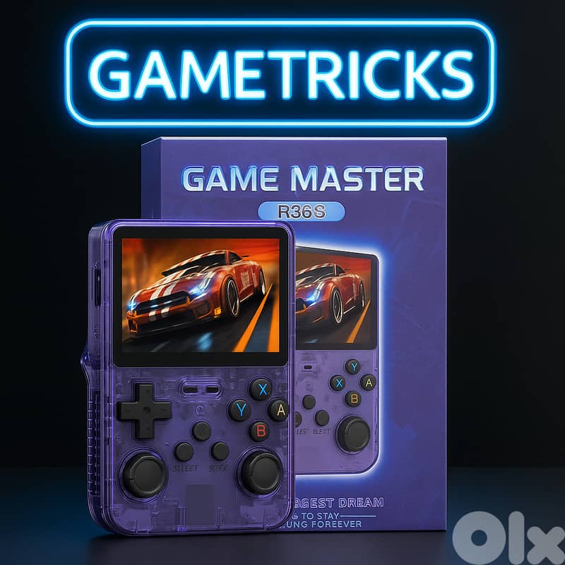 R36S Video Game Handheld Console, Built-in 64GB TF Card, 3.5 Inch IPS 0