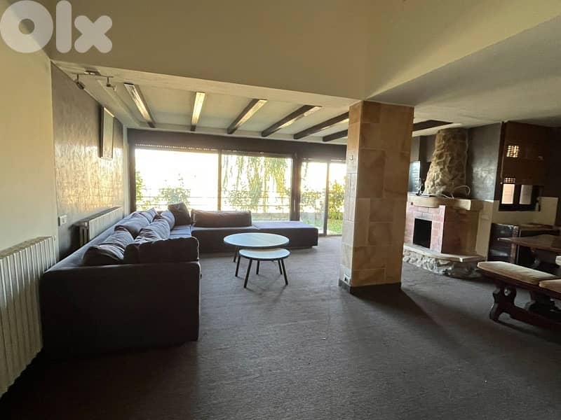 Faqra 120sqm Duplex Chalet + 120spm Garden | 3BR, Chimney, Scenic View 0