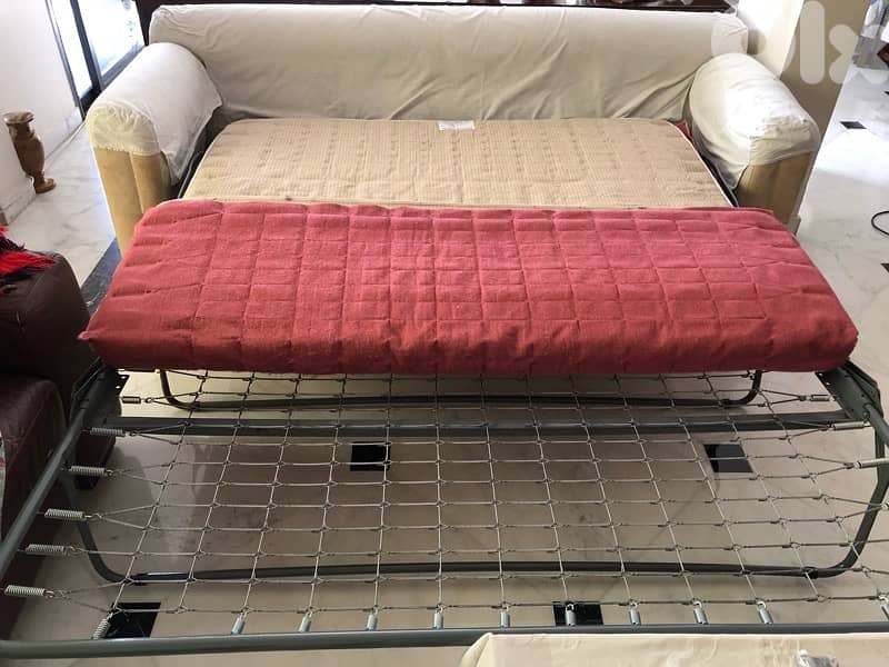 sofa bed with 2 arm chairs 4