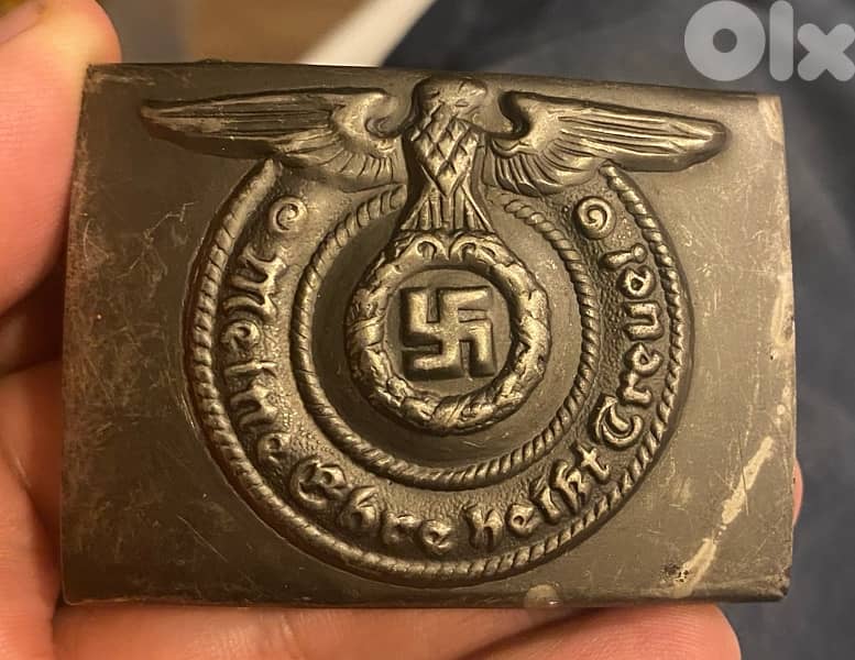 مشبك حزام نازي استخدم الجنود اثناء الحرب العالمية الثانية Nazi buckle 0