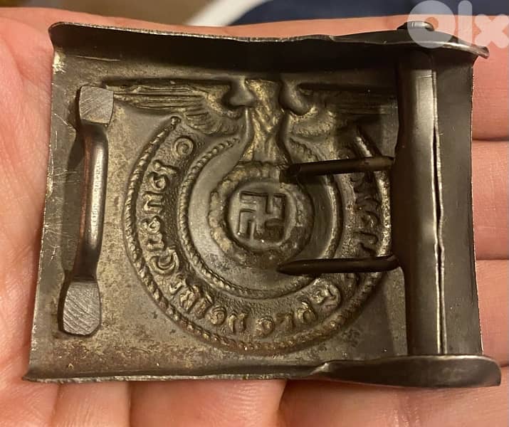 مشبك حزام نازي استخدم الجنود اثناء الحرب العالمية الثانية Nazi buckle 1