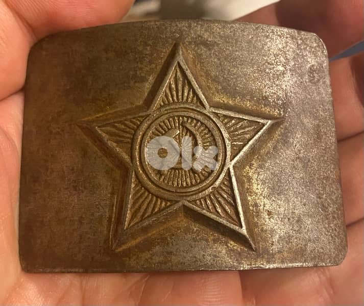 مشبك حزام روسي استخدمه الجنود في الحرب العالمية الثانية Soviet buckle 0