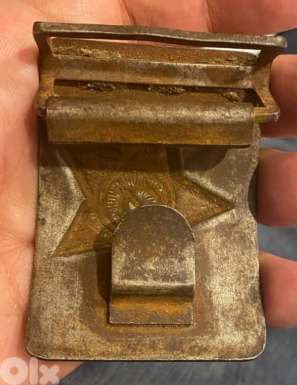 مشبك حزام روسي استخدمه الجنود في الحرب العالمية الثانية Soviet buckle 1