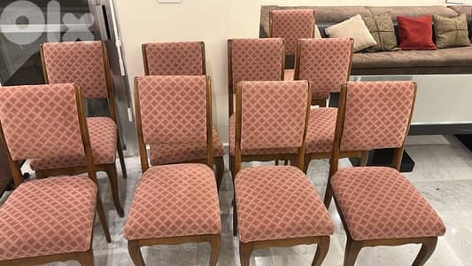 dining chairs and side كراسي سفرة مع بوفيه