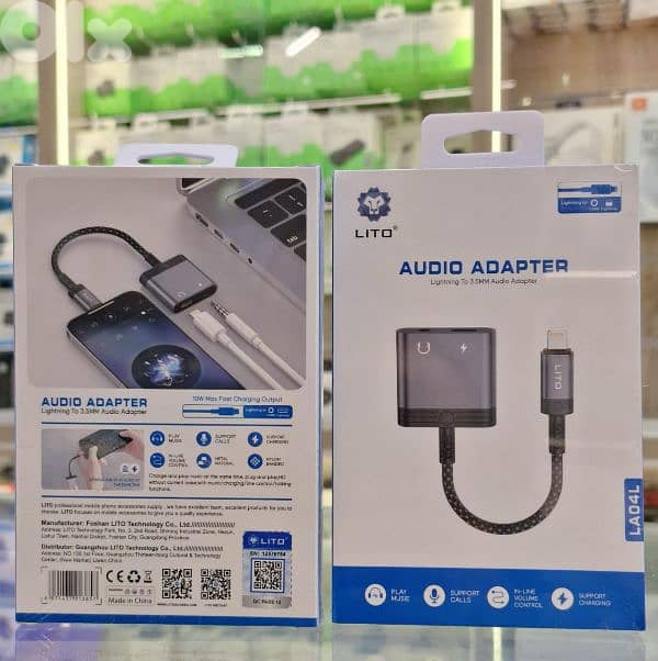 LITO AUDIO ADAPTER LIGHTNING TO 3.5MM AUDIO ADAPTER LA04L 0