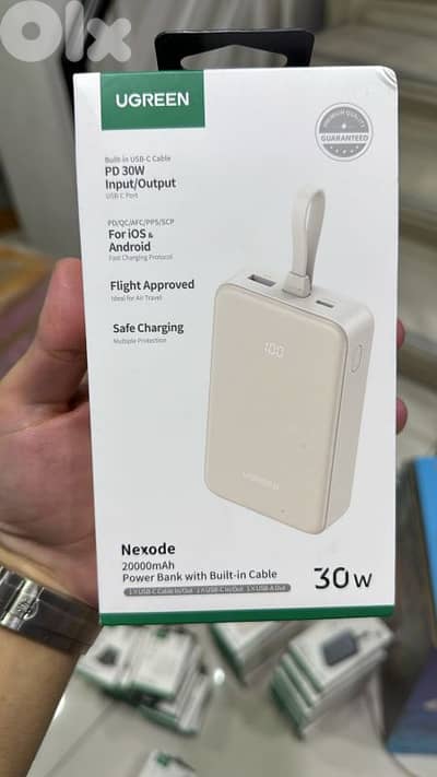 Ugreen nexode 20k 30w power bank with built in cable 45207