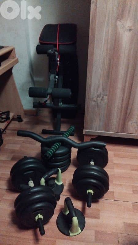 dumbellles40 kg and benche 160$ 0
