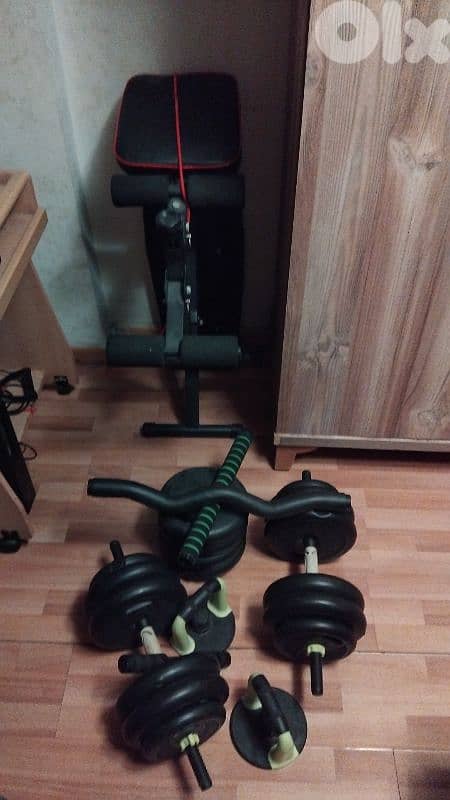 dumbellles40 kg and benche 160$ 1