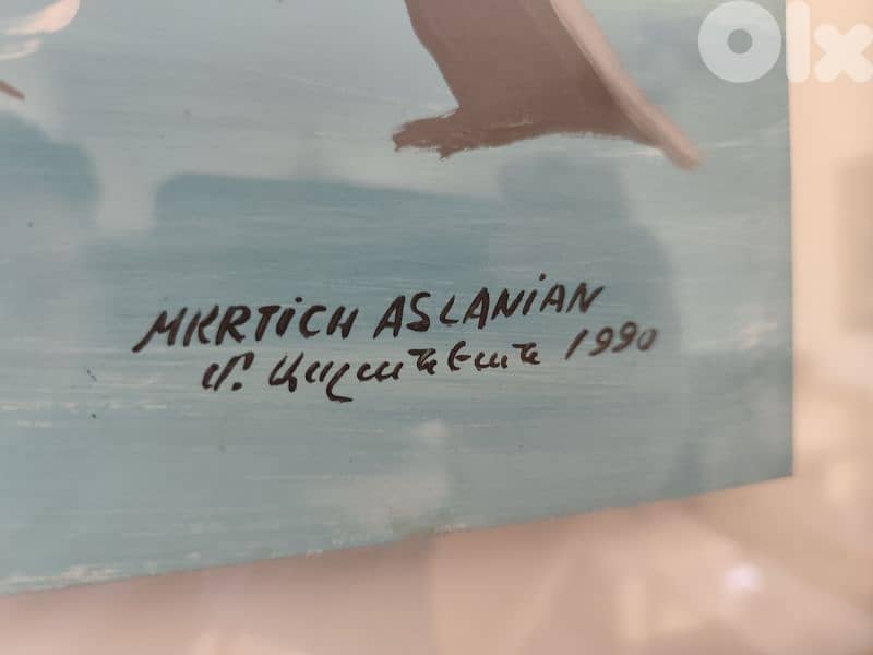 MKRTICH ASLANIAN ,super wonderful painting,piece of art,Well Framed 1