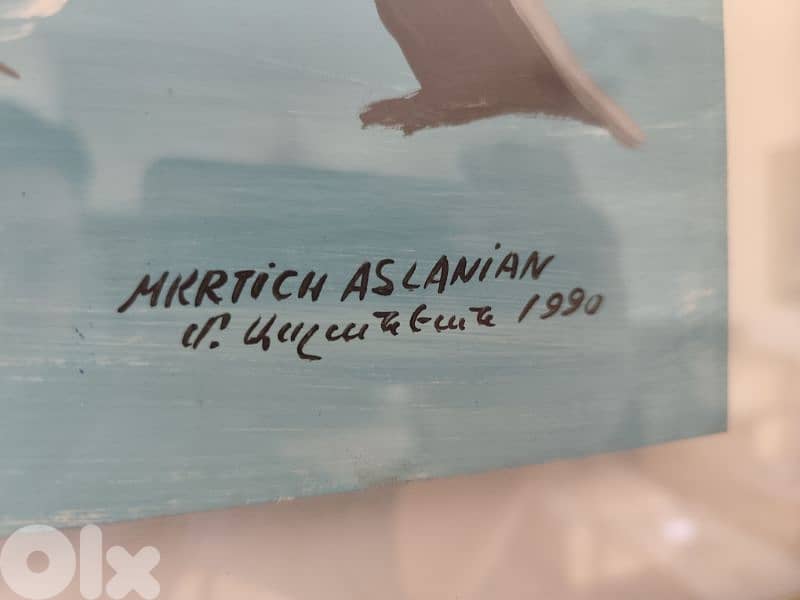 MKRTICH ASLANIAN ,super wonderful painting,piece of art,Well Framed 2