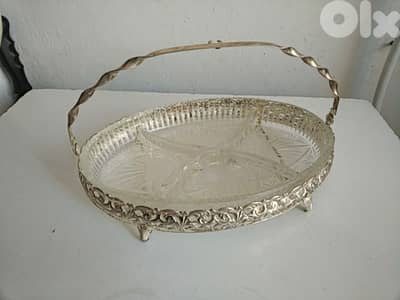 Old glass oval basket - Not Negotiable