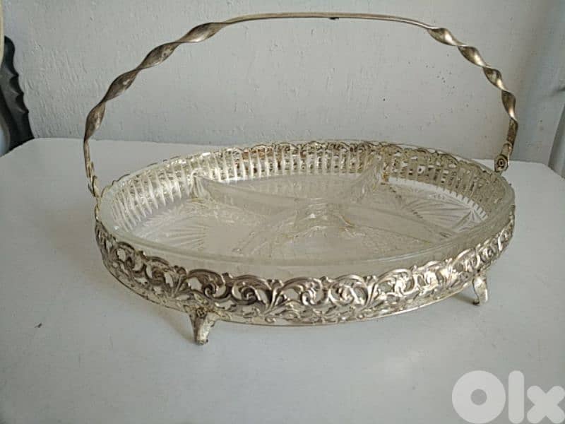 Old glass oval basket - Not Negotiable 1