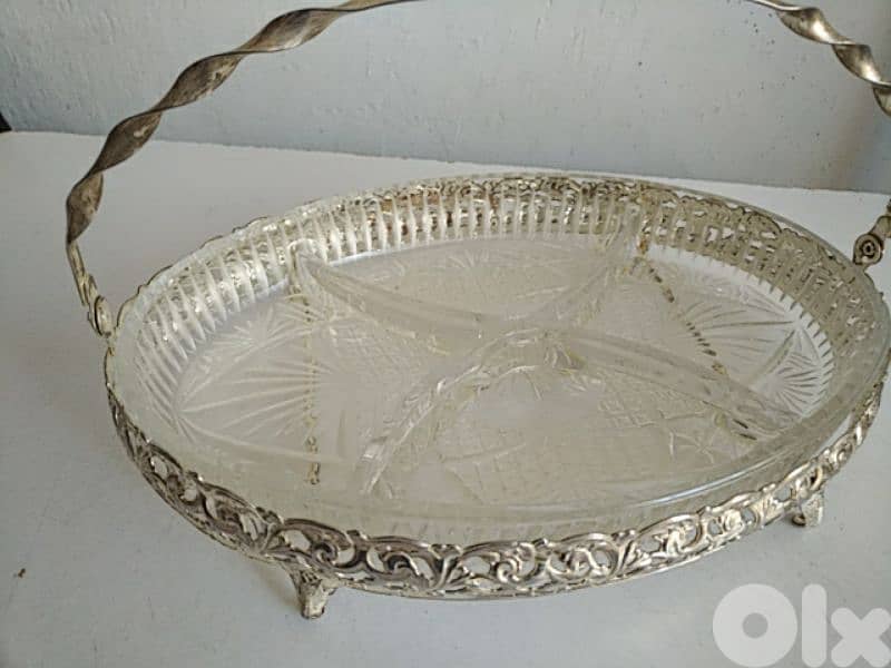 Old glass oval basket - Not Negotiable 3